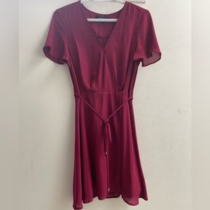 Dynamite Wrap Dress Raspberry Pink Small
